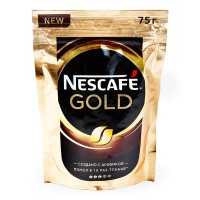 Кофе NESCAFE Gold растворимый сдобавл.натур. 75г. экон.
